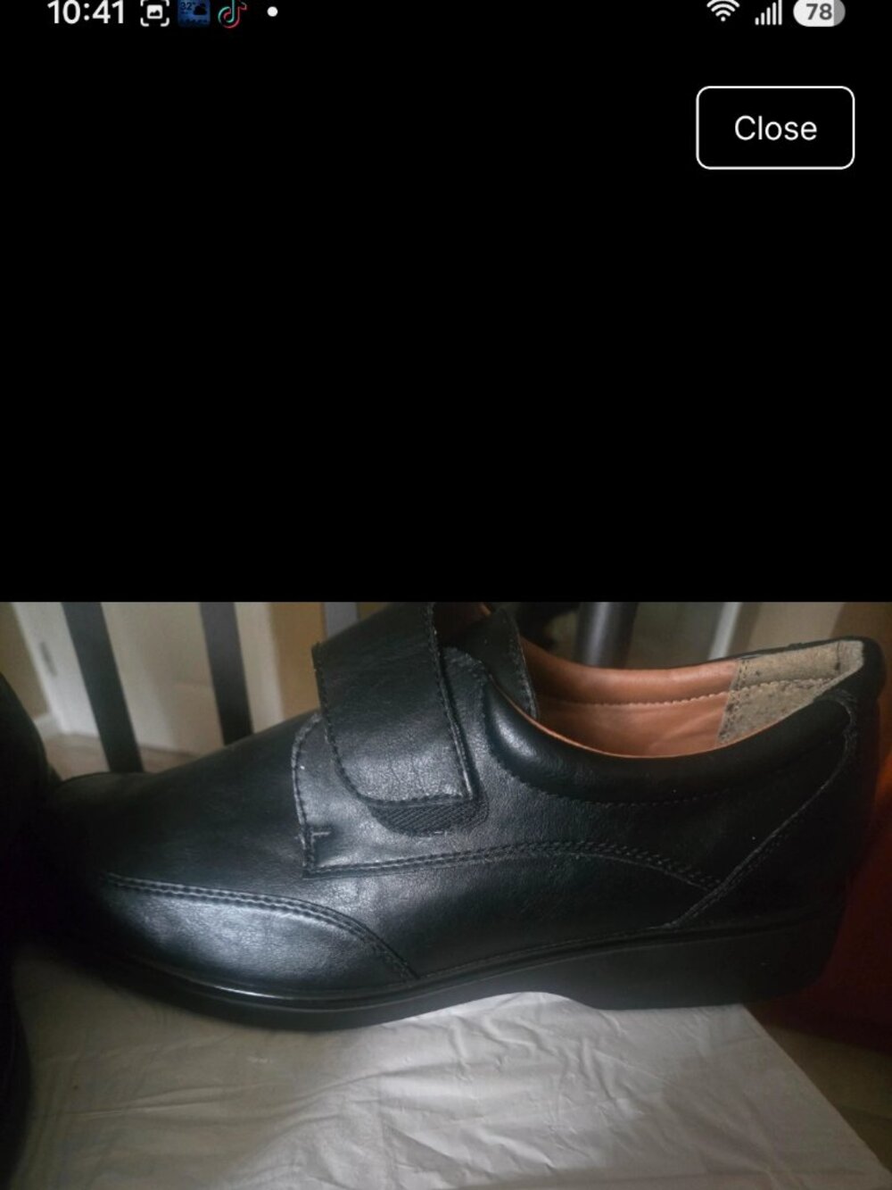 Men's Black Velcro Memory Foam Dress Shoes Thom McAn 13 Wide 13W New NWOT